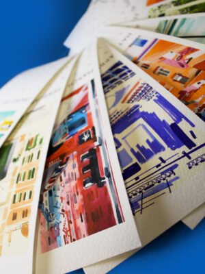 Giấy màu nước vân mộc 320