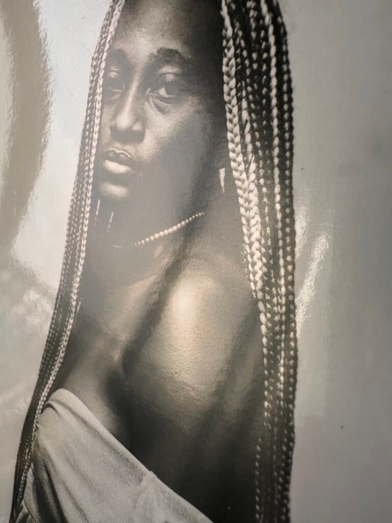portrait on metalic photo paper